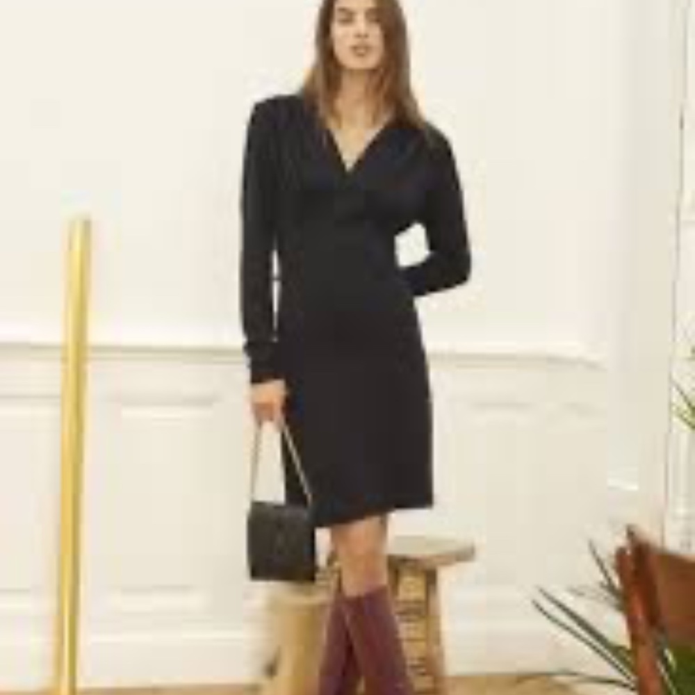 Rouje Alina Black Mini Dress (Size 34)
